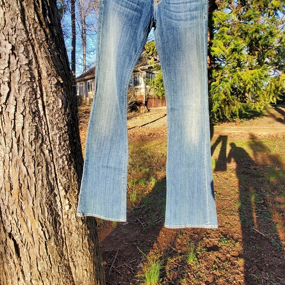 HUDSON Vintage Low Rise Boot Cut Jeans MED Wash Women's 26  NO FLAP BACK POCKETS - Picture 6 of 17